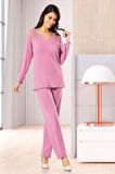 Dantel Detaylı Pijama Takımı Gül Kurusu 8R6.O.1Z.L0.T.