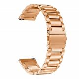 Gpack Samsung Galaxy Watch 46mm Kılıf Metal Sıralı Kordon