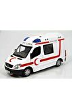 Diecast Metal 112 Ambulans Mercedes Sprinter Çek Bırak Işıklı Siren Sesli 14 Cm kapıları açılır