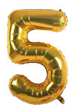 Folyo 5 Rakamı Balon 36 Cm Gold Altın Küçük Boy 16inc Beş Rakam Folyo Balon