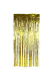 Metalize Arka Fon Gold Kapı Duvar Perdesi 90x200 Cm Metalik Duvar Püskülü Püsküllü Arka Fon