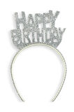Happy Birthday Gümüş Yazılı Eva Parti Taç Doğum Günü Gri Renk Parti Tacı