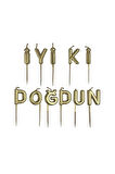 İyi Ki Doğdun Gold Renk Pasta Mumu Seti