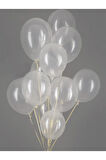 Şeffaf Balon 100 Adet 12 İnç Lateks Balon