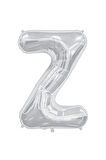 Folyo Z Harfi Balon 36 Cm Gümüş Gri Küçük Boy 16inc Folyo Balon