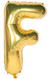 Folyo F Harfi Balon 100 Cm Gold Altın Büyük Boy 40inc Folyo Balon