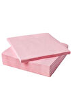 Sunumluk Düz Pembe Renkli Peçete 20 Adet Dekoratif Doğum Günü Peçetesi 16x16 Cm