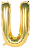 Folyo U Harfi Balon 100 Cm Gold Altın Büyük Boy 40inc Folyo Balon