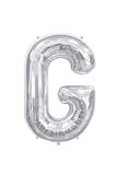 Folyo G Harfi Balon 100 Cm Gümüş Gri Büyük Boy 40inc Folyo Balon
