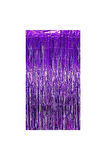 Metalize Arka Fon Mor Kapı Duvar Perdesi 90x200 Cm Metalik Duvar Püskülü Püsküllü Arka Fon