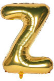 Folyo Z Harfi Balon 100 Cm Gold Altın Büyük Boy 40inc Folyo Balon