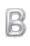 Folyo B Harfi Balon 36 Cm Gümüş Gri Küçük Boy 16inc Folyo Balon