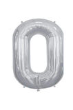Folyo O Harfi Balon 100 Cm Gümüş Gri Büyük Boy 40inc Folyo Balon
