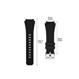 Gpack Huawei Watch GT2 46mm Kordon Silikon Çizgili Silikon Kançalı