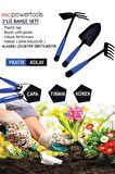 escpowertools Hobi Bahçe Seti 3’lü Kürek Tırmık ve Çapa Çiçek Bakım Seti
