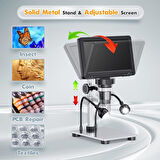 DM9 7 ''HDMI DİJİTAL MİKROSKOP 1200X IPS EKRANLI LEHİMLEME MİKROSKOBU