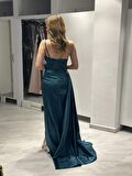 Yıldızlar Kadın Zincir Taş İşlemeli Tek Omuz Yeni Sezon Elbise 8115 Rd8115