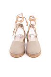 Gerçek Elişi Hasır Jüt Bileğe Bağlı Ipli Günlük Kadın Espadril Handmade