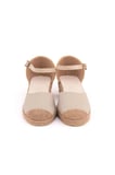 Gerçek Elişi Bej Hasır Jüt Bantlı Günlük Kadın Espadril Handmade
