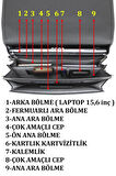 Case Club 2007 Laptop Evrak Çantası 15,6 İnç Kilit Mekanizmalı Omuz Askılı 