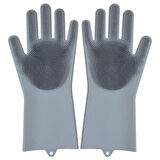 Sihirli Isıya Dayanıklı Silikon Çok Amaçlı Bulaşık Eldiven Fırçası Magic Gloves