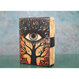Göz Tasarımlı Deri Defter
