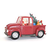 Araba Tasarımlı Işıklı Müzikli Noel Baba Kar Küresi