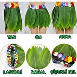 Tropikal Esintili Hawaii Yapraklı Parti Eteği Yetişkin Boy