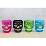 İstanbul Temalı Cam Kurukafa Shot Bardak Renkli