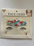Face Gems Yüz Süsleme Taşı Vücut Kristali Model 17