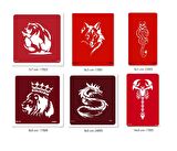 Kurt Kral Geçici Dövme Şablonu Seti Sadece Desen