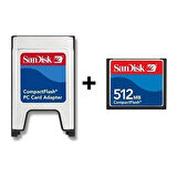 512 Mb Compact Flash Kart Pcmcıa-Cf Compact Flash Adaptör