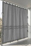 CEYLAN Home Üstten Halkalı, 3 Tarafı Kuş Gözlü Bahçe Brandası | Balkon & Teras Perdesi | Gri