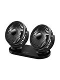 Çift Başlı Araba Fanı Otomatik Fan Vantilatör 12V