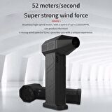 Mini Turbo Jet Fan, 130000 RPM Şarj Edilebilir Turbo Şiddetli Fan, Fırçasız Motor Jet Fan