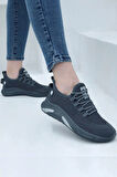 Kadın Sneaker Casual Rahat Bağcıklı Fileli Triko Spor Ayakkabı 1021-101-0014