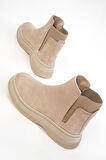 Kadın Süet Bot  Lastikli Detaylı Kaymaz Taban 4010-116-0014
