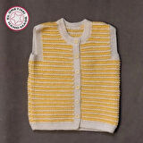 Uretti - Talia 8659 - 3196 El Örgüsü Sarı Erkek Çocuk Süveter - 1 /2 Yaş