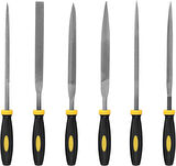 6 Parça Kauçuk Saplı Mini Eğe Set 18 Cm Eğe Törpü Seti Hassas Çelik Anahtar Deri Metal Hobi Eğe Set