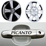 Picanto Kapı Kolu Jant Sticker (10 Adet) Etiket Yapıştırma Z140