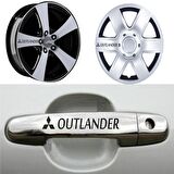 Outlander Kapı Kolu Jant Sticker (10 Adet) Etiket Yapıştırma Z131