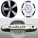 Hilux Kapı Kolu Jant Sticker (10 Adet) Etiket Yapıştırma Z86