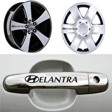 Elantra Kapı Kolu Jant Sticker (10 Adet) Etiket Yapıştırma Z64