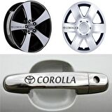 Corolla Kapı Kolu Jant Sticker (10 Adet) Etiket Yapıştırma Z53