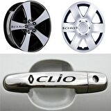 Clio Kapı Kolu Jant Sticker (10 Adet) Etiket Yapıştırma Z45