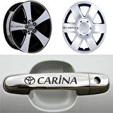 Carina Kapı Kolu Jant Sticker (10 Adet) Etiket Yapıştırma Z38