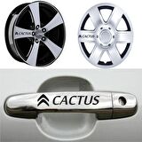 Cactus Kapı Kolu Jant Sticker (10 Adet) Etiket Yapıştırma Z30