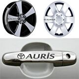 Auris Kapı Kolu Jant Sticker (10 Adet) Etiket Yapıştırma Z18