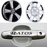 Atos Kapı Kolu Jant Sticker (10 Adet) Etiket Yapıştırma Z16