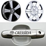 Criesida Kapı kolu Sticker Oto 10 Adet Etiket Yapıştırma Z1